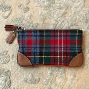 Plaid Coach pouch.